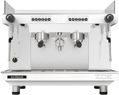 Кофемашина Sanremo Zoe SED (автомат) 2 высокие гр. белая